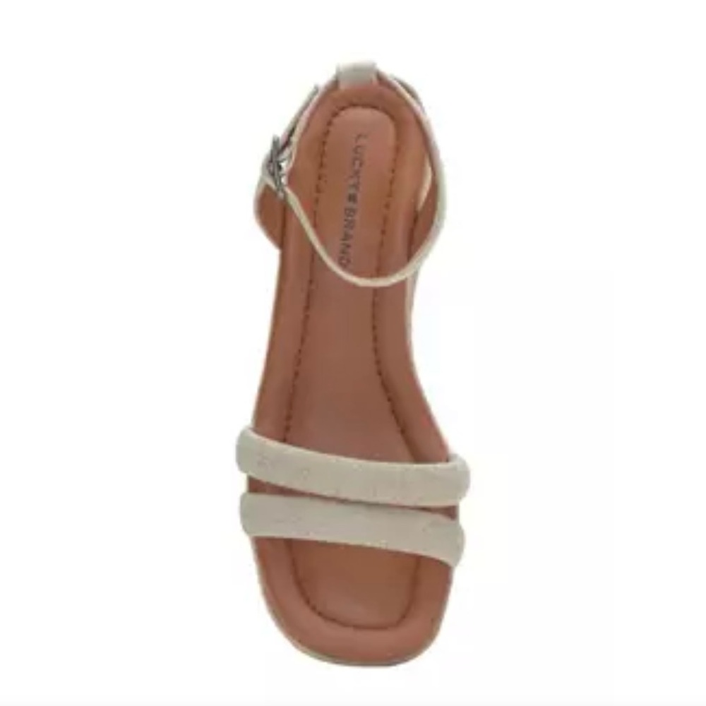 Lucky Brand Nasli Natural Linen Wedge Sandals Size 8.5 
Espadrille - Picture 5 of 5